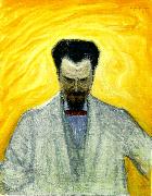 Eugene Jansson portratt av ernest thiel France oil painting artist